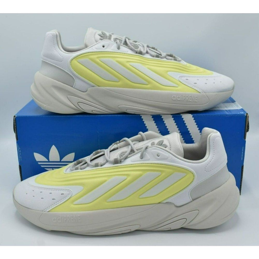 Adidas Originals Mens Size 11.5 Ozelia White Yellow Grey Sneaker Shoes GZ9176